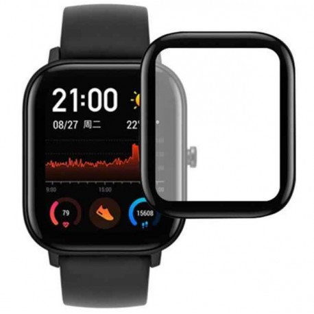 2-PACK Amazfit GTS 3 FullFrame 3D H&auml;rdat glas 0.26mm 9H-Amazfit GTS 3-Shockproof.se