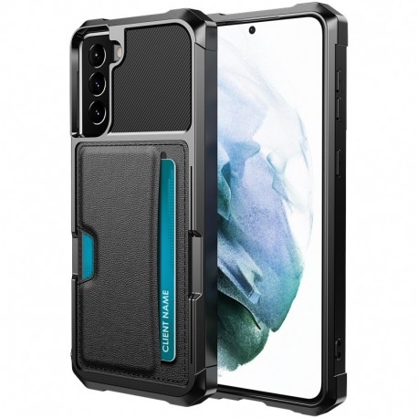 Samsung S21 FE St&ouml;tt&aring;ligt Skal med Kortfack Solid V2-Samsung S21 FE-Shockproof.se