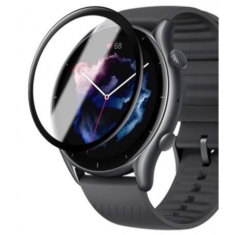 2-PACK Amazfit GTR 3 FullFrame 3D H&auml;rdat glas 0.26mm 9H-Amazfit GTR 3-Shockproof.se