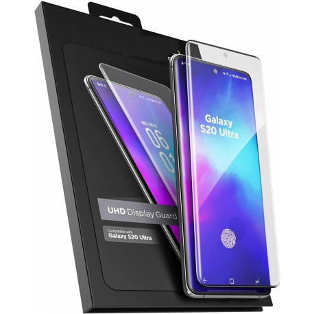 Samsung S20 Ultra H&auml;rdat Glas 3D 0.26mm 9H Fullframe-Samsung S20 Ultra-Shockproof.se