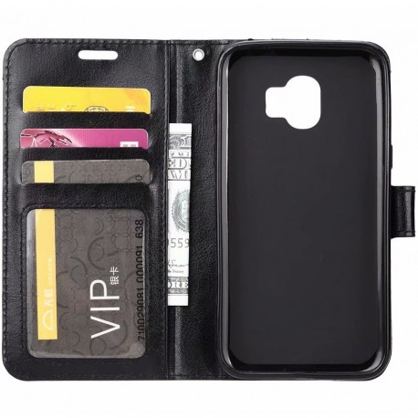 Samsung J6 2018 Pl&aring;nboksfodral PU-L&auml;der 4-FACK (SM-J600FN)-Samsung J6 2018-Shockproof.se