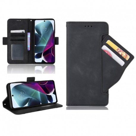 Motorola Moto E20 / E30 / E40 Pl&aring;nboksfodral PU-L&auml;der 6-FACK Winston V3-Motorola Moto E20 / E30 / E40-Shockproof.se