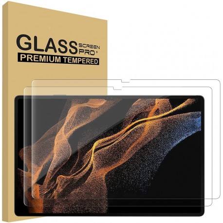 Samsung Tab S8 Ultra H&auml;rdat glas 0.26mm 2.5D 9H-Tab S8 Ultra-Shockproof.se