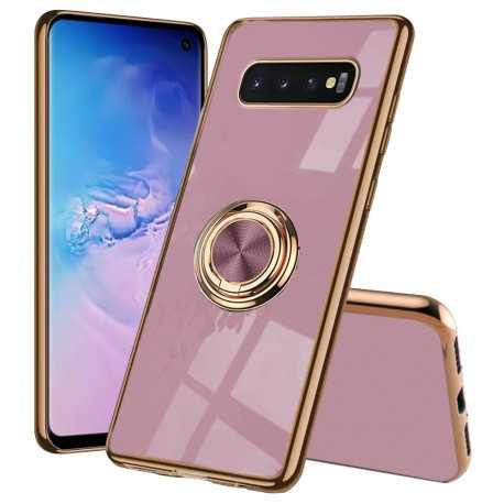 Samsung S10 Elegant & St&ouml;tt&aring;ligt Skal med Ringh&aring;llare Flawless-Samsung S10-Shockproof.se