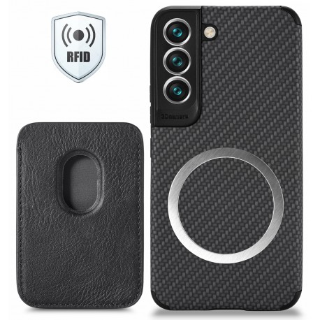 Samsung S22 Plus St&ouml;tt&aring;ligt skal med Magnetisk Korth&aring;llare Magsafe RFID-Samsung S22 Plus-Shockproof.se