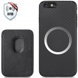 Stöttåligt skal med Magnetisk Korthållare Magsafe RFID till iPhone 6/6S