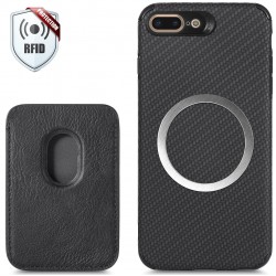 Stöttåligt skal med Magnetisk Korthållare Magsafe RFID till iPhone 7 Plus / 8 Plus