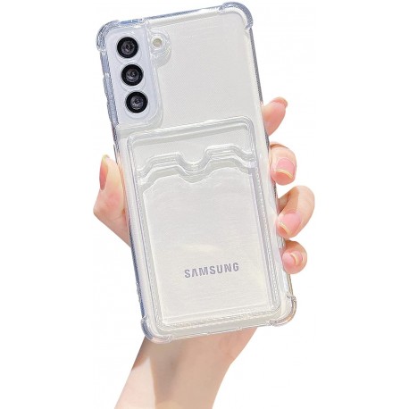 St&ouml;tt&aring;ligt Skal med Kortfack F&ouml;rst&auml;rkta H&ouml;rn Samsung S22-Samsung S22-Shockproof.se