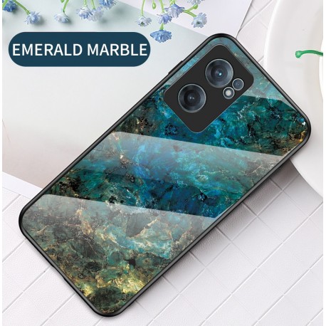 OnePlus Nord CE 2 5G Marmorskal 9H H&auml;rdat Glas Baksida Glassback V2-OnePlus Nord CE 2 5G-Shockproof.se