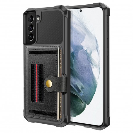 Samsung S21 FE St&ouml;tt&aring;ligt Skal med Kortfack Solid V5-Samsung S21 FE-Shockproof.se