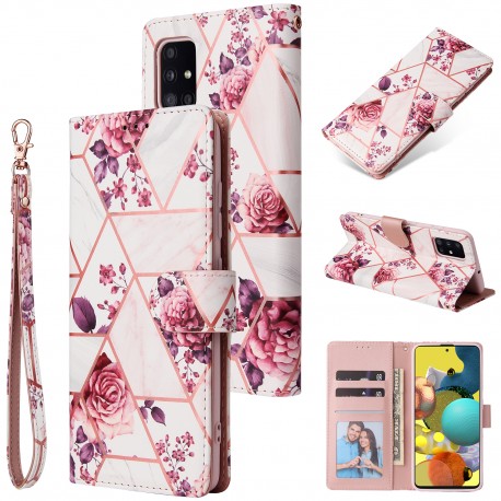 Samsung A51 4G Trendigt Pl&aring;nboksfodral Sparkle 4-FACK-Samsung A51-Shockproof.se