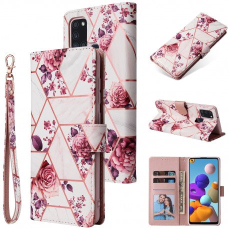 Samsung A21s Trendigt Pl&aring;nboksfodral Sparkle 4-FACK-Samsung A21s-Shockproof.se