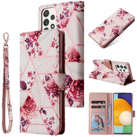 Samsung A52 4G/5G Trendigt Pl&aring;nboksfodral Sparkle 4-FACK-Samsung A52/A52s-Shockproof.se