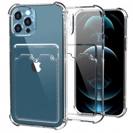 St&ouml;tt&aring;ligt Skal med Kortfack F&ouml;rst&auml;rkta H&ouml;rn iPhone 14 Plus-iPhone 14 Plus-Shockproof.se