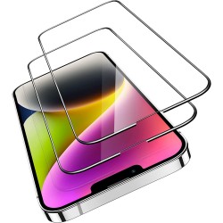 2-PACK iPhone 14 FullFrame 0.26mm 2.5D 9H Härdat Glas