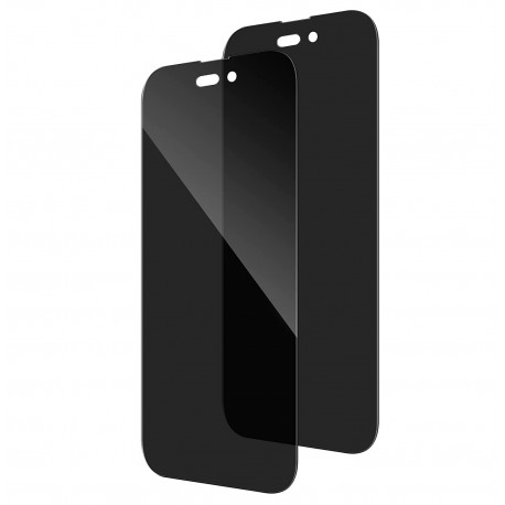 iPhone 14 Pro Privacy H&auml;rdat glas 0.26mm 3D 9H-iPhone 14 Pro-Shockproof.se