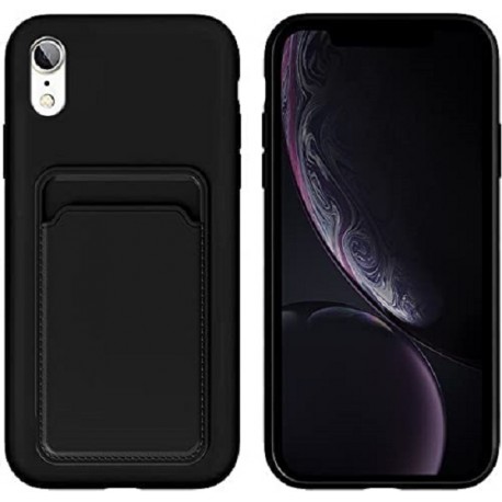 iPhone X / XS Gummibelagd St&ouml;tt&aring;ligt Skal med Kortfack Liquid-iPhone X-Shockproof.se