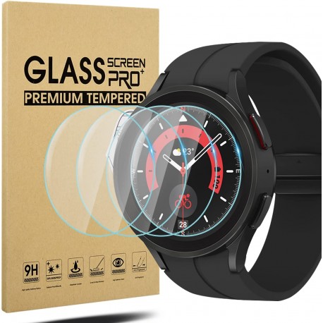 2-PACK Samsung Galaxy Watch 5 Pro H&auml;rdat Glas 0.2mm 9H-Galaxy Watch 5 Pro 45mm-Shockproof.se