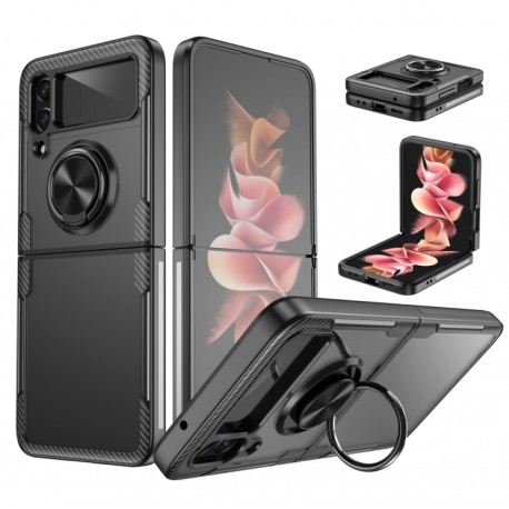 Samsung Z Flip 4 Praktisk Stöttåligt Skal med Ringhållare V4-iPhone 14 Plus-Shockproof.se