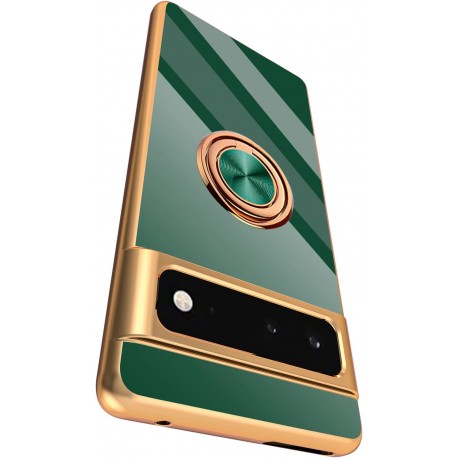 Google Pixel 6A Elegant & St&ouml;tt&aring;ligt Skal med Ringh&aring;llare Flawless-Google Pixel 6A 5G-Shockproof.se