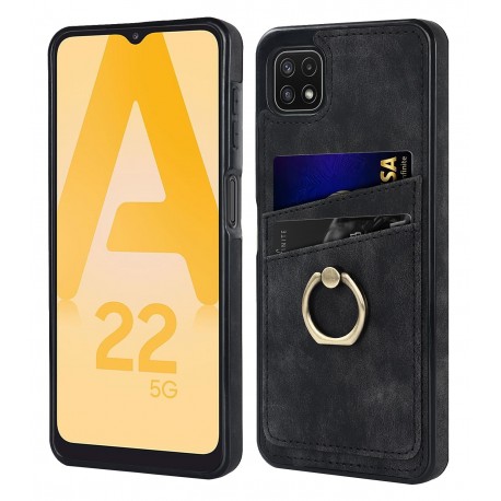 Samsung A22 5G Mobilskal med Korth&aring;llare Retro V4-Samsung A22 5G-Shockproof.se