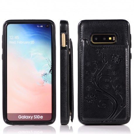 Samsung S10e St&ouml;tt&aring;ligt Skal Korth&aring;llare 3-FACK Flippr V2 Svart-Samsung S10e-Shockproof.se