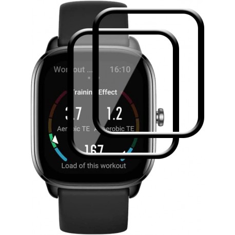 [2-PACK] Amazfit GTS 4 Mini H&auml;rdat Glas 3D 0.2mm 9H Fullframe-Amazfit GTS 4 Mini-Shockproof.se
