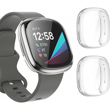 2-PACK Helt&auml;ckande Skal Fitbit Sense 2 / Versa 4-Fitbit Versa 4-Shockproof.se