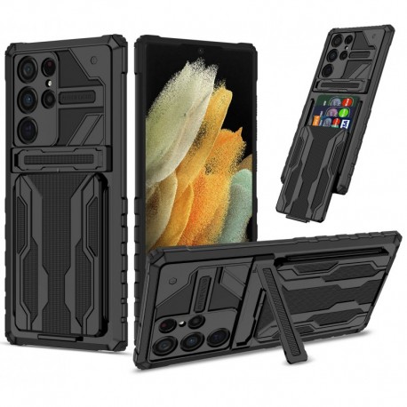 Samsung S23 Ultra St&ouml;tt&aring;ligt Skal Kickstand & Kortfack ThinArmor V3-Samsung S23 Ultra-Shockproof.se