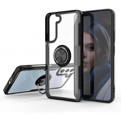 Samsung S21 FE Praktisk St&ouml;tt&aring;ligt Skal med Ringh&aring;llare V4-Samsung S21 FE-Shockproof.se