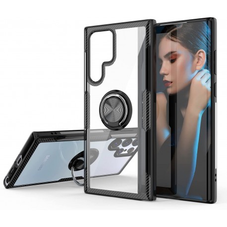 Samsung S22 Ultra Praktisk St&ouml;tt&aring;ligt Skal med Ringh&aring;llare V4-Samsung S22 Ultra-Shockproof.se