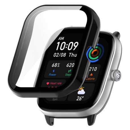 Helt&auml;ckande Skal Amazfit GTS 4 Mini 9H H&auml;rdat Glas-Hem-Shockproof.se