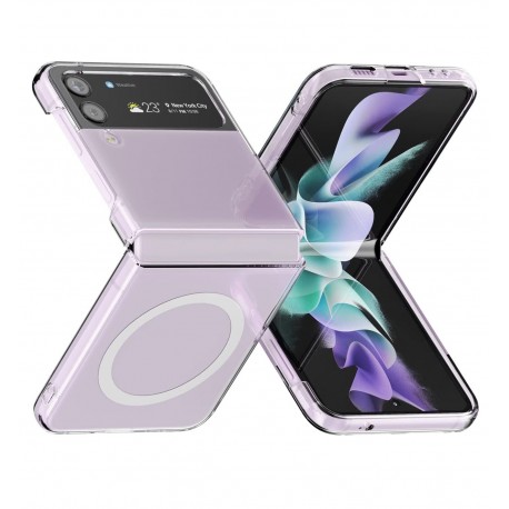 Samsung Z Flip 4 Transparent St&ouml;td&auml;mpande Skal MagSafe-Kompatibelt-Samsung Galaxy Z Flip 4-Shockproof.se
