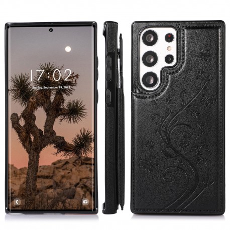 Samsung S23 Ultra St&ouml;tt&aring;ligt Skal Korth&aring;llare 3-FACK Flippr V2 Svart-Samsung S23 Ultra-Shockproof.se