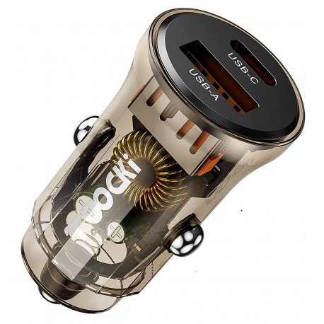 Kompakt Premium USB-C Billaddare 45W PD20W & QC 3.0 - 2st Port-Kablar & Adaptrar-Shockproof.se