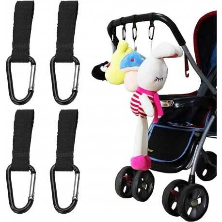 4-PACK Barnvagnskrokar Karbinhake - Svart-&Ouml;vrigt-Shockproof.se