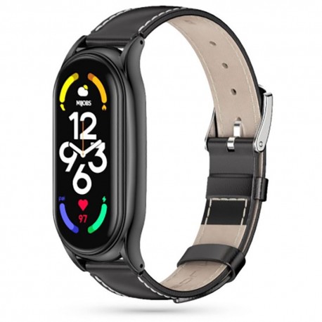 Amazfit Mi Band 6 / 5 / 4 / 3 NFC Stilrent Armband Veganl&auml;der Retro-Amazfit Mi Band 6 / 5 / 4 / 3-Shockproof.se