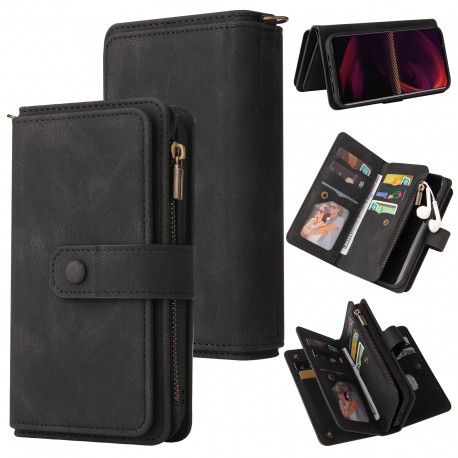 Xperia 5 III Multifunktionellt Pl&aring;nboksfodral Zip 13-Fack-Xperia 5 III -Shockproof.se
