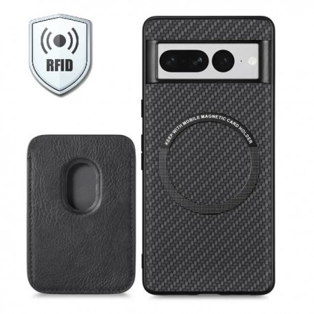 Google Pixel 8 Pro St&ouml;tt&aring;ligt skal med Magnetisk Korth&aring;llare Magsafe RFID-Google Pixel 8 Pro-Shockproof.se