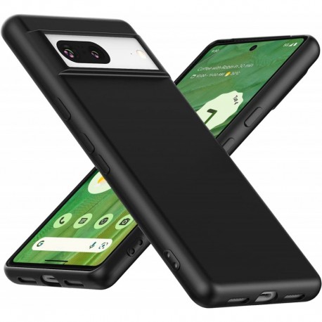 Google Pixel 8 Gummibelagd Mattsvart Silikon Skal-Google Pixel 8-Shockproof.se