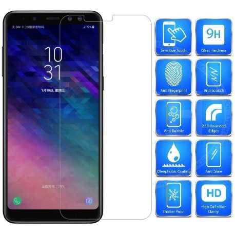 Samsung A8 2018 Härdat glas 0.26mm 2.5D 9H-Samsung A8 2018-Shockproof.se