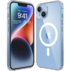 iPhone 15 Transparent Stötdämpande Skal MagSafe-Kompatibelt