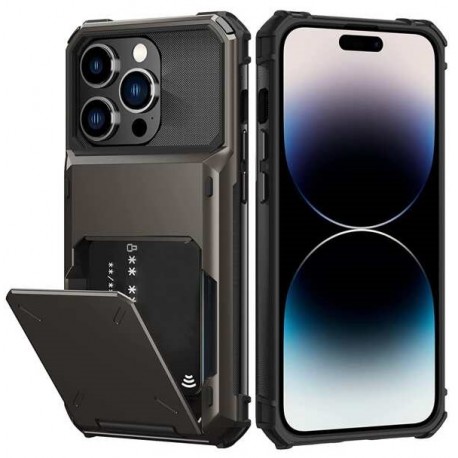 iPhone 15 St&ouml;tt&aring;ligt Skal med Kortfack Void-iPhone 15-Shockproof.se