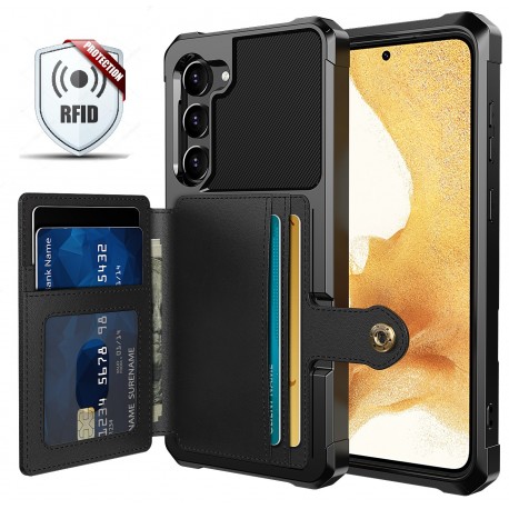 Samsung S23 FE St&ouml;tt&aring;ligt Premium Skal 4-FACK Solid V3 RFID-Samsung S23 FE-Shockproof.se
