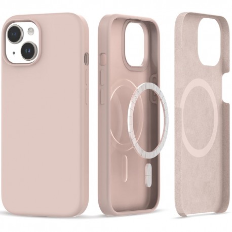 Gummibelagd Minimalistisk MagSafe Skal iPhone 13 - Rosa-iPhone 13-Shockproof.se
