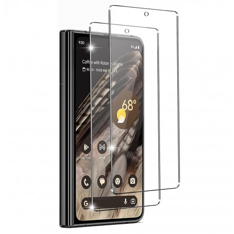 2-PACK Google Pixel Fold H&auml;rdat glas 0.26mm 2.5D 9H-Google Pixel Fold-Shockproof.se
