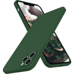 iPhone 12 Pro Max Gummibelagd Mattgrönt Skal Liquid - Grön
