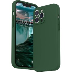 iPhone 13 Pro Max Gummibelagd Mattgrönt Skal Liquid - Grön
