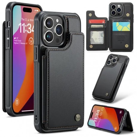 CaseMe St&ouml;tt&aring;ligt Skal Korth&aring;llare Stativ 4-Fack iPhone 12 Pro Max Svart-iPhone 12 Pro Max-Shockproof.se