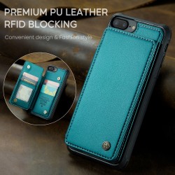 CaseMe Stöttåligt Skal Korthållare Stativ 4-Fack iPhone 7 Plus / 8 Plus Grön